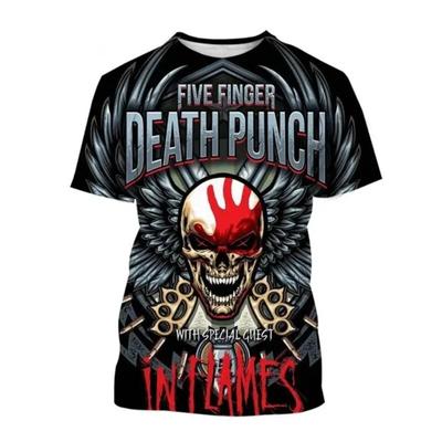 New Pop Metal Band Five Fingers Death Punch T-shirt con stampa 3D Moda Uomo Abbigliamento Hip Hop Harajuku T-shirt oversize unisex Top