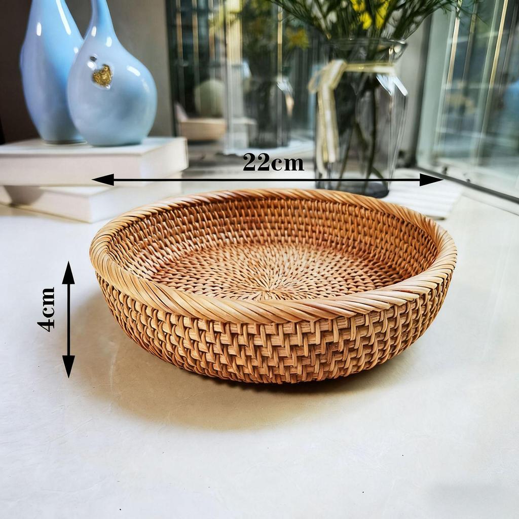 Hand-Woven Autumn Vine Snack Basket for Living Room or Table