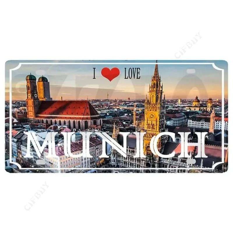 Souvenir Metal License Plate, Custom Auto Sign 15x30cm