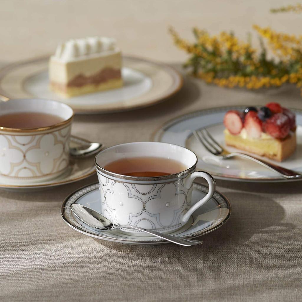 Noritake šálkový podšálek 245 ccm Trefolio Platinum 1 Customer Platinum Bone China & (Káva Čaj) Cca. T93686/4957