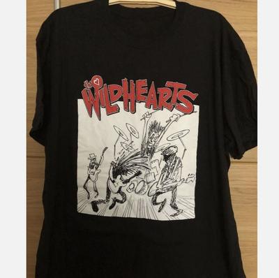 T-shirt Nera The Wildhearts Cotone Taglia Completa Unisex S-4XL