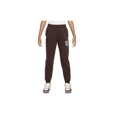 Letter Series Drawstring Knit Joggers Kids Bottoms Brown FZ4720-227