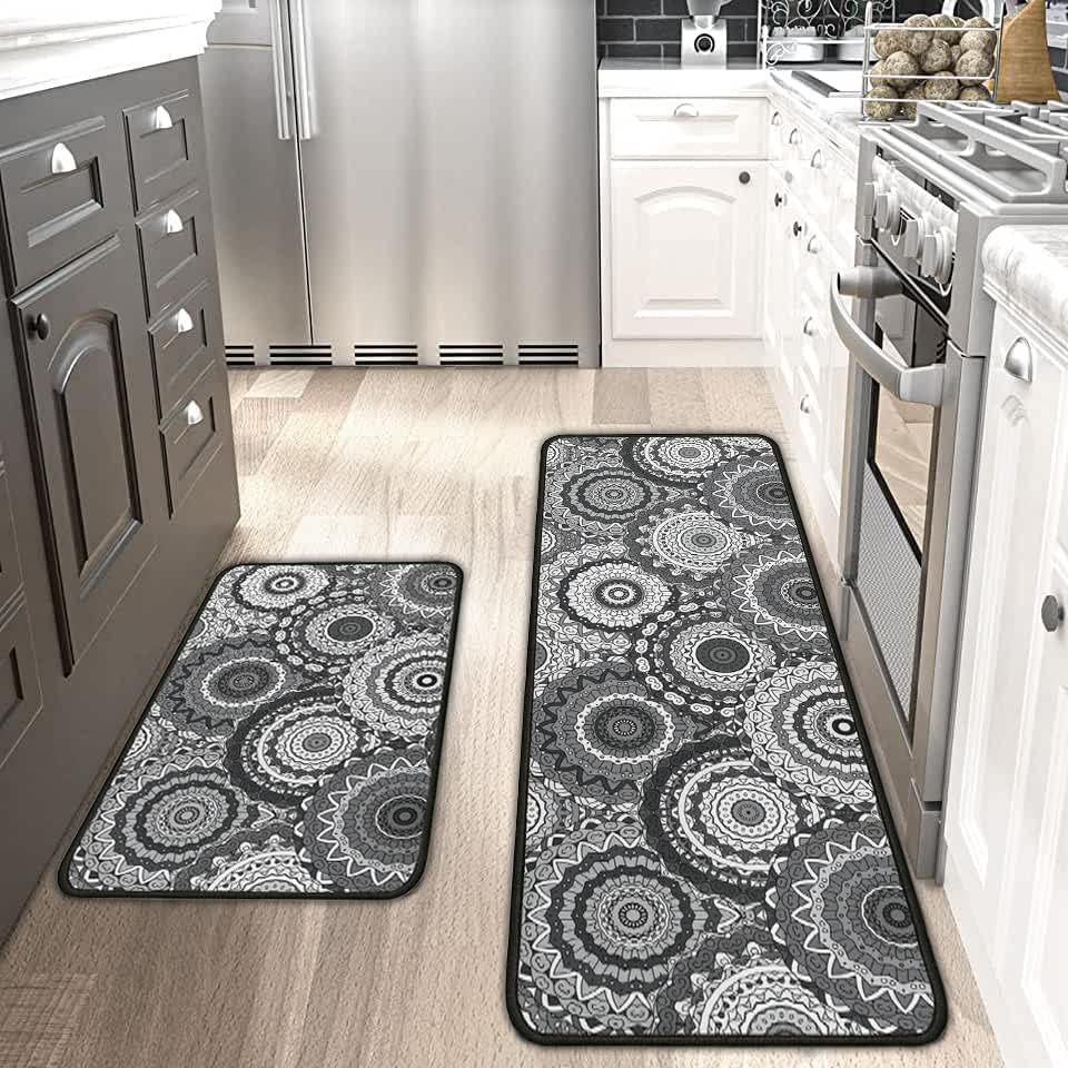 Retro Style Kitchen Floor Mat – Dirt-Resistant, Decorative, and Draining Door Mat