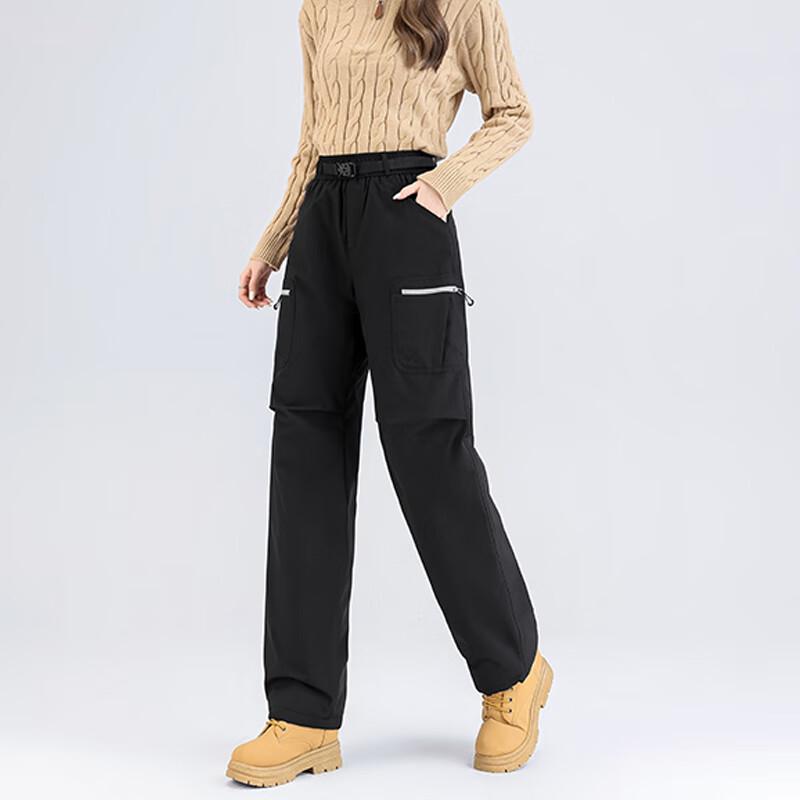 Xuezf Unisex Winter 90% Down Straight-Leg Casual Pants