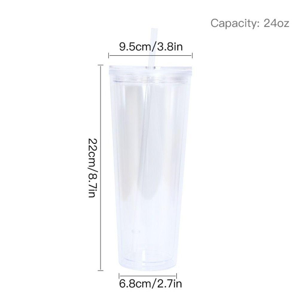 NEW 24oz Capacity Snowglobe Tumbler Pre-Drilled Holes DIY Snow Globe Cup Transparent Mason Jar Cups Drinkware