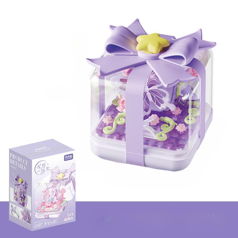 Cutie Inel Vârf de Deget Moonlight Club Stea Dorință Jucărie Puzzle Bloc de Construit Asamblat Ornament Micro Particule Cadou de Sărbători pentru Fete