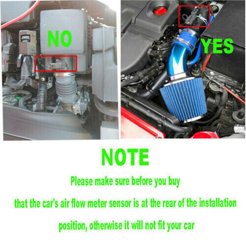 Kit Blue Cold Air Intake Filter Induction Pipe Power Flow Hose System Accessorie