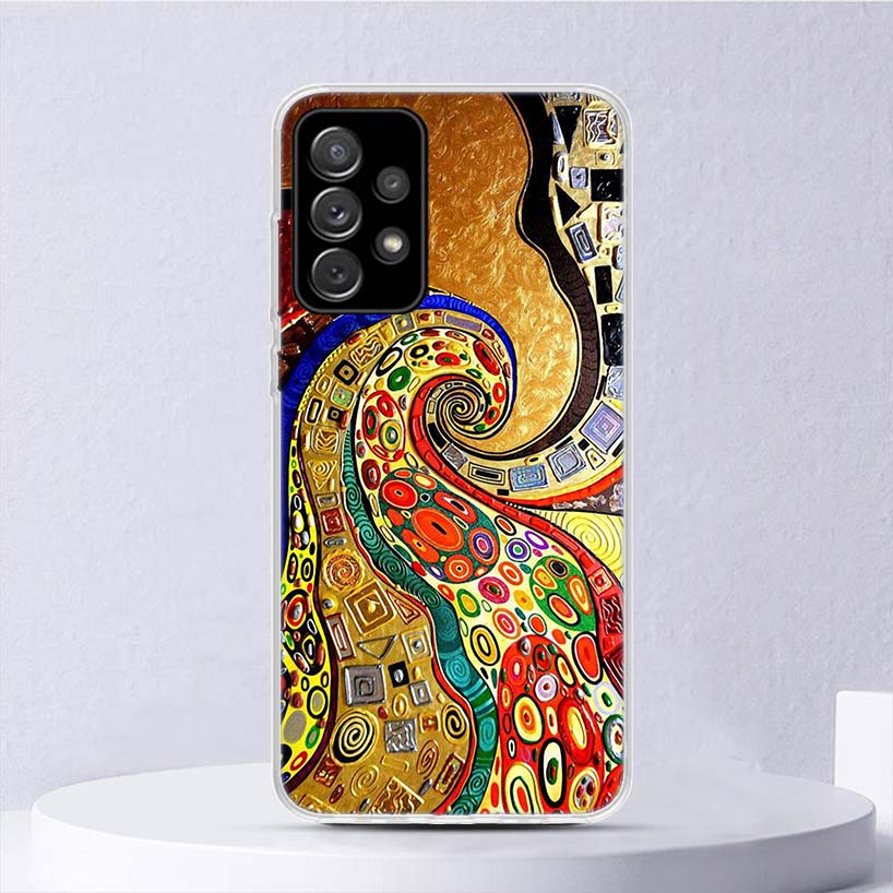 Custodia Morbida Design Kiss di Gustav Klimt Per Samsung Galaxy A52 A53 A32 A22 A12 5G Copertura per Telefono A33 A23 A13 A72 A73 A02S A03S A42 Coq
