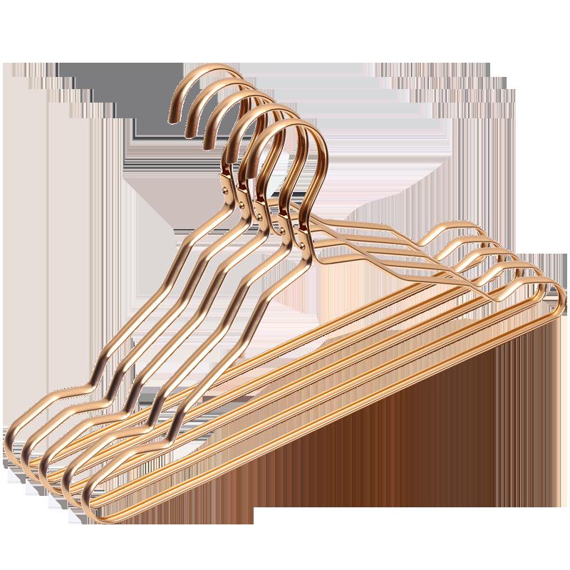 

5/10 шт. Золотые прочные детские вешалки для одежды из алюминиевого сплава, бытовые вешалки для взрослой одежды, органайзер для пальто