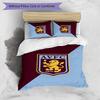 Set Lenzuola Stampato Aston Villa Football 3 Pezzi, Comodo Set Copripiumino per Camera da Letto Amico della Pelle