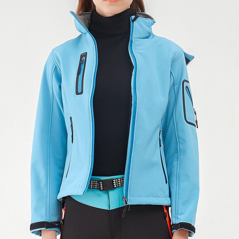 Unisex Soft Shell Outdoor Jacket - Windproof, Waterproof, Fleece Women's Coat for Sports and Mountaineering