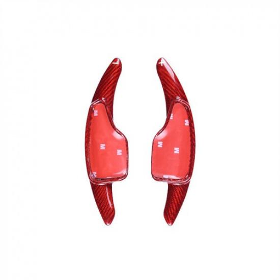 Red Hard Carbon Fiber Front Steering Wheel Shift Paddle Shifter For Camaro 16-23