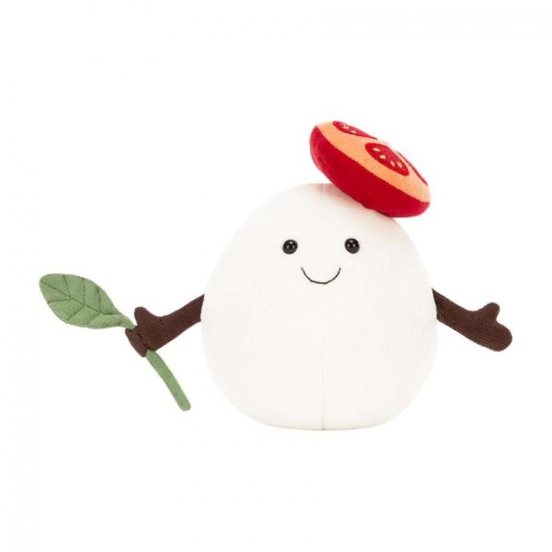 Jellycat Fun Food Amuseables Mozzarella Cheese Cute Cute Doll Plush Doll 12cm High