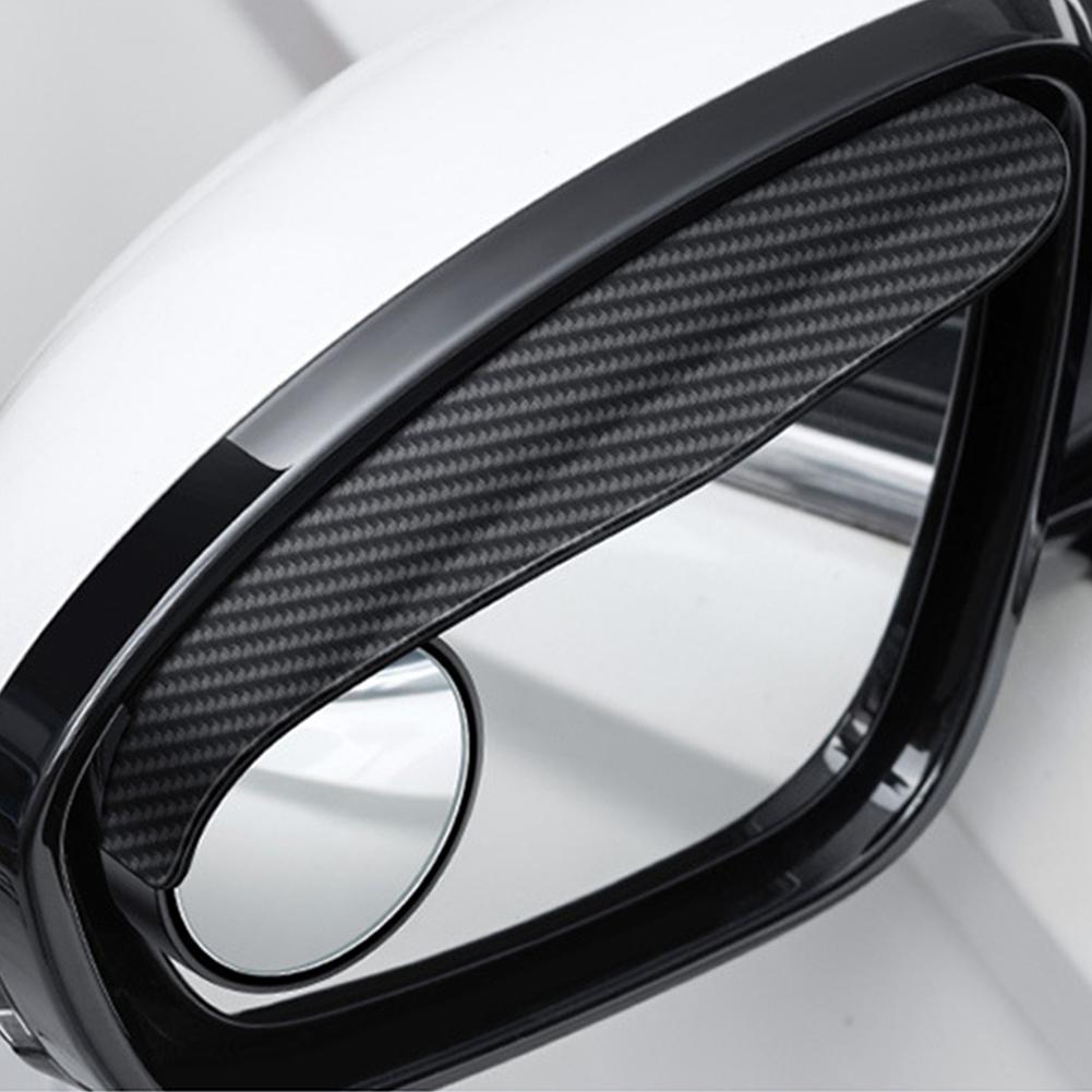 Car Rearview Mirror Rain Eyebrow Mini Round Mirror Integrated Rain Visor Carbon Mirror Fiber Sun Cover Side Automob Accesso E4H7