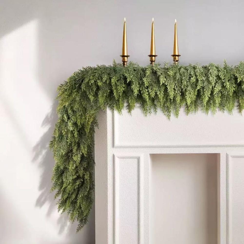 Norfolk Pine Wreath: Soft Touch Christmas Decor With Realistic Pine Needles Christmas Garlands Norfolk Pine Garland Artificial
