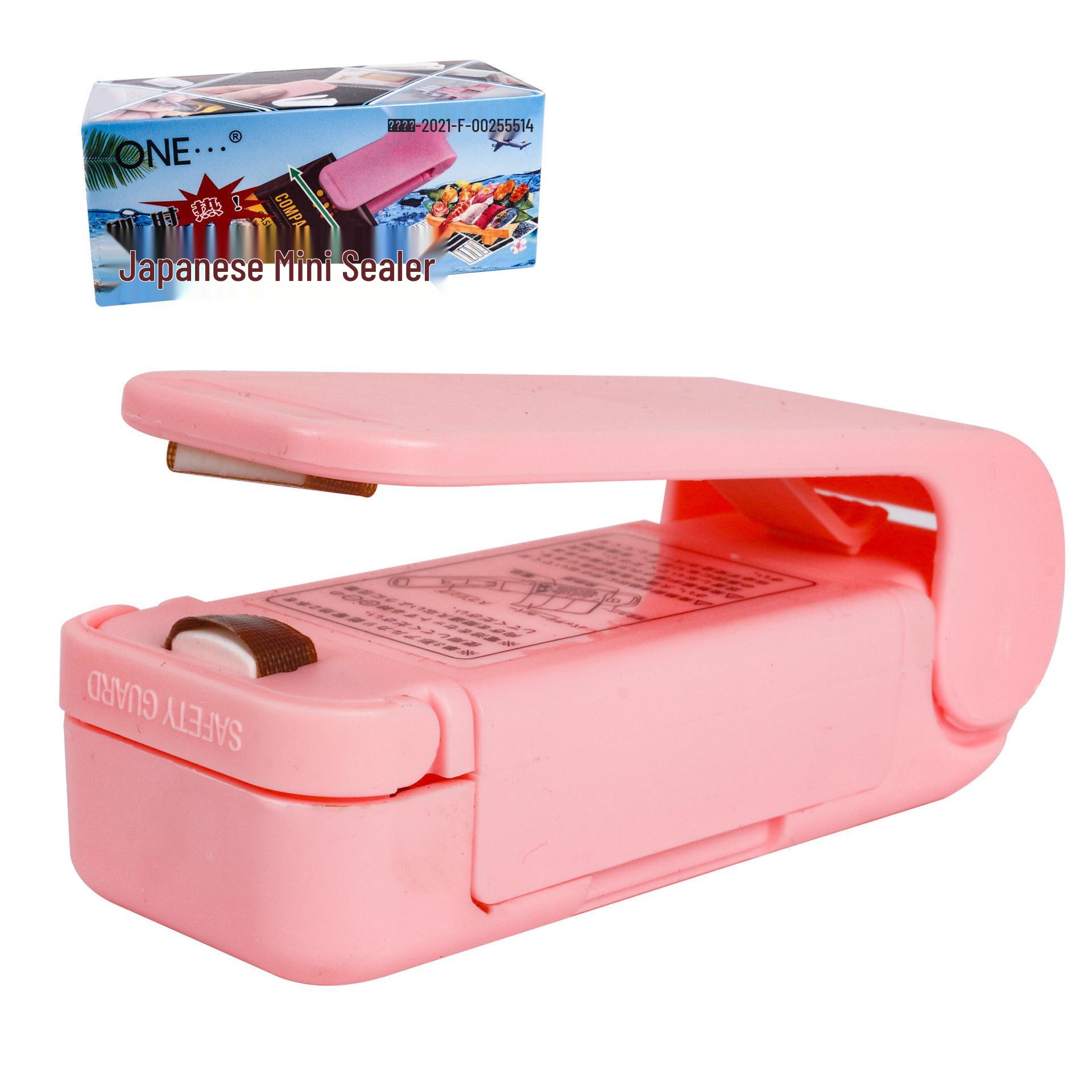 Portable Mini Heat Sealer for Food Plastic Bags розовый