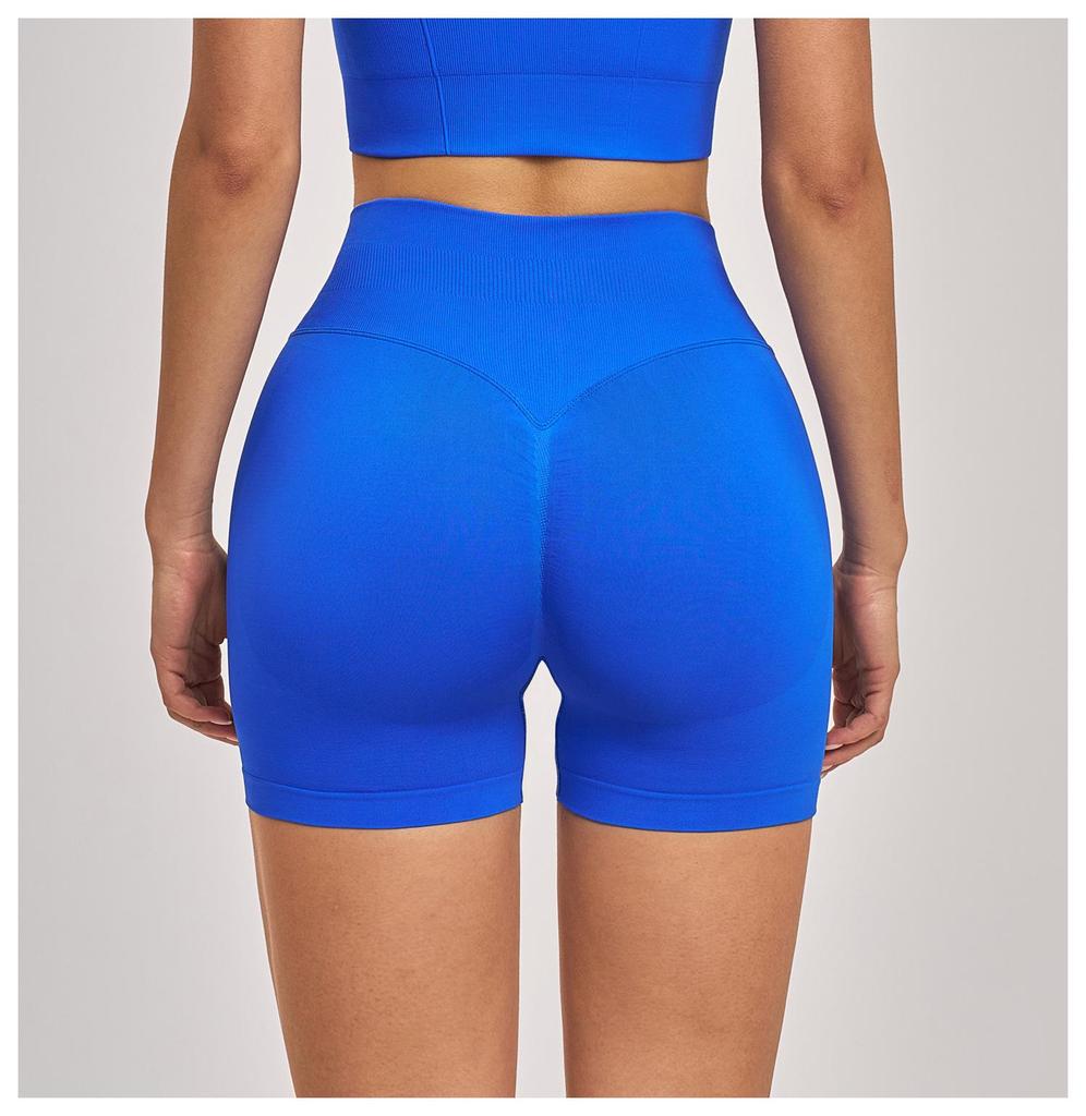 ZeChuang Women's Seamless High Waist Yoga Shorts - Butt-Lifting, Quick-Drying Summer Fitness Pants