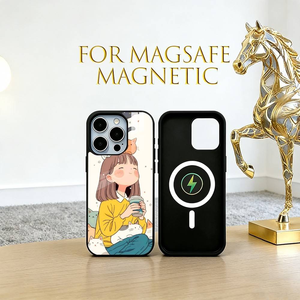

Cute girl painting Phone Case For iPhone17,16,15,14,13,12,11 Plus,Pro Magnetic For Magsafe Wireless Charging iPhone16Pro