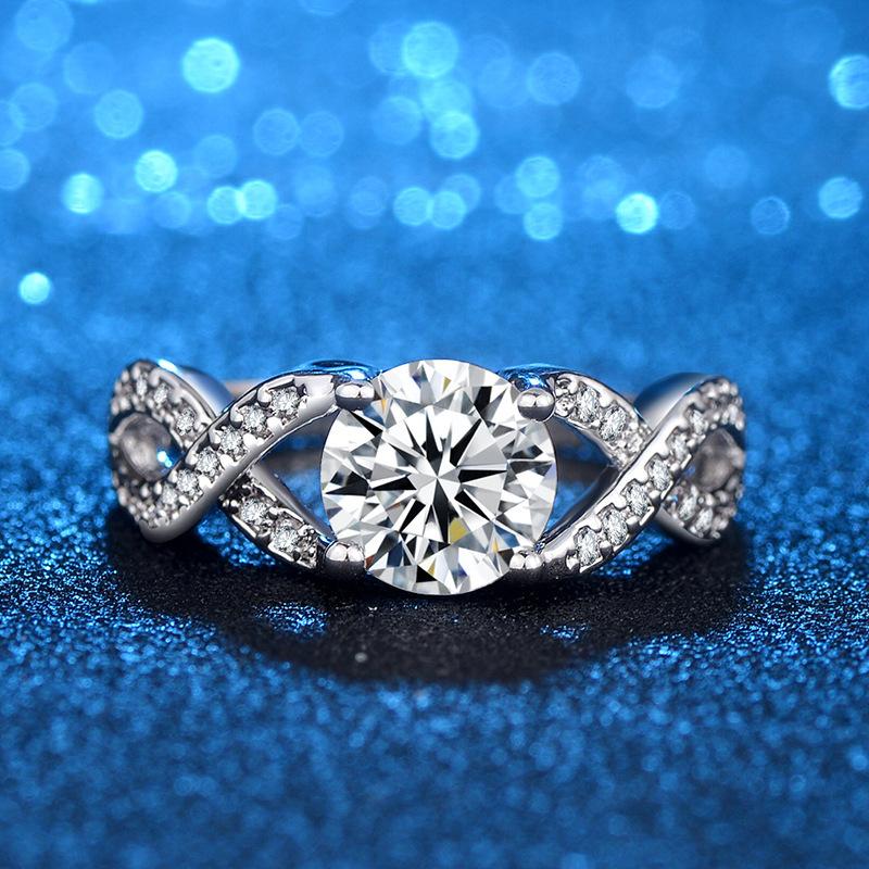 Jewelry Infinity Symbol 8 Diamond Ring