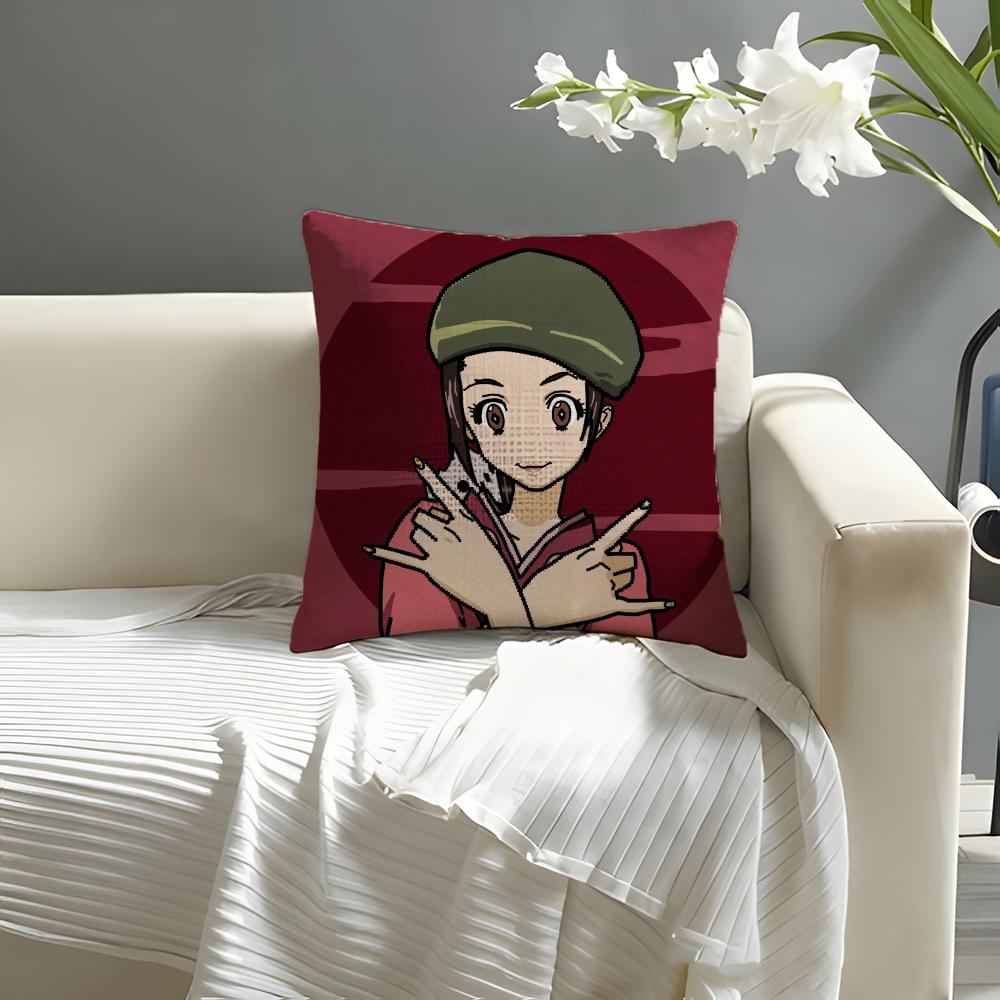 Fashion Samurai Champloo Cool Pillow Case Natural Linen Organic Fabric DoubleSided Printing Sofa Home Decor Cushion Cover