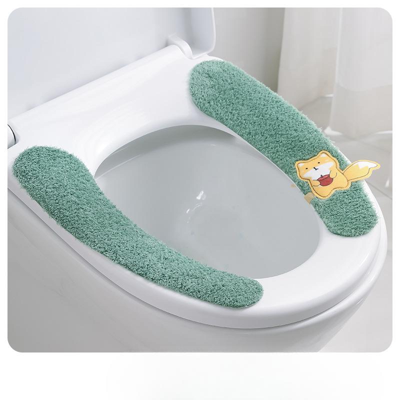 

Сиденье для унитаза, Бытовой туалет, Самоклеящийся коврик для унитаза, Четыре сезона, Универсальный коврик для унитаза, Зимнее сиденье для унитаза 36*8.5cm зелёный