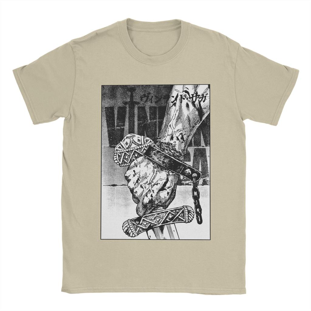 Vinland Saga Anime T Shirt Men's Pure Summer Fun T-Shirt Crewneck Tees Short Sleeve Clothes Adult