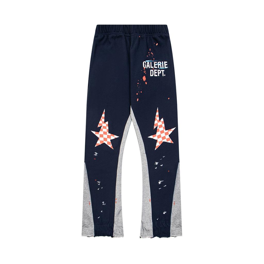 Cross-border Foreign Trade G D Splashing Ink Graffiti Casual Loose Trousers Splicing Couple Leggings Sweatpants Tide Men and Women the Same Style