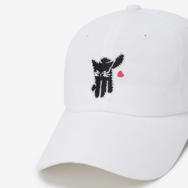 LUVM MITCHI COTTON BALL CAP 1_WHITE