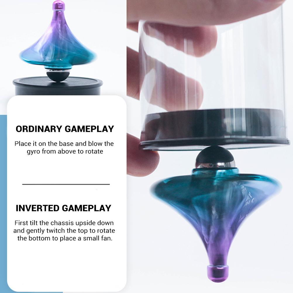 Exquisiter Kreisel und Fingerspielzeug für Kinder Windblasen Drehen Zappel-Desktop-Dekompression