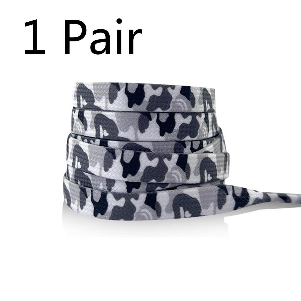 Cloud Camouflage Flat Shoelaces For Sneakers Trend Creative Shoelace Colorful Print Shoe Laces Woman Man Shoestring 120CM