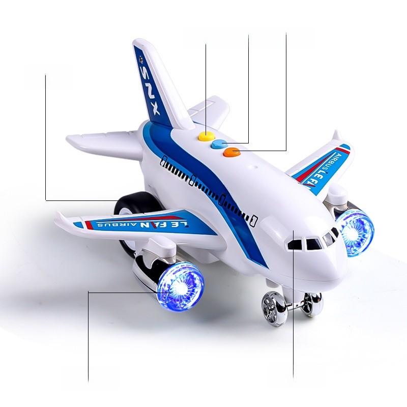 Inertia Aircraft Toy For Kids With Light Sound Effects For Sensory Development