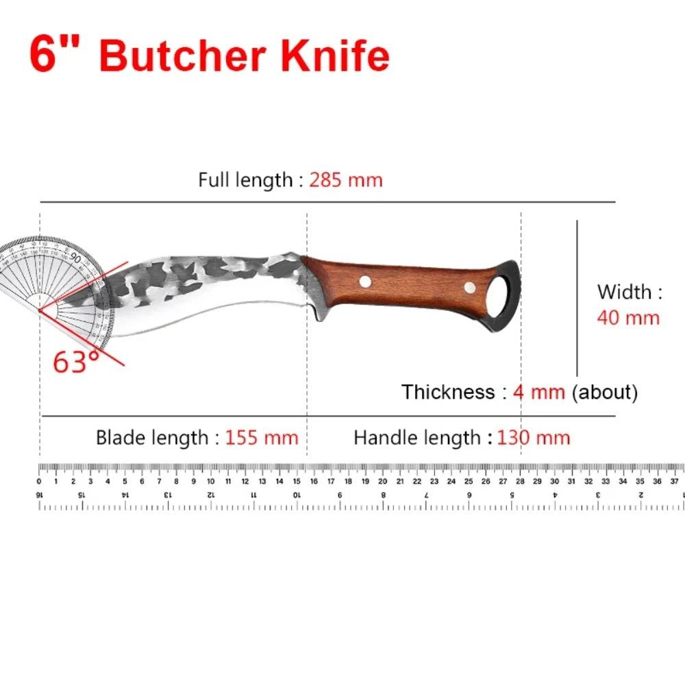 Kitchen Knives Cleaver Meat Chop Vegetable Slicing Fruit Fish Filleting Knife Hand Forge Blade  Boning Knife Chef Cleaver