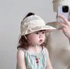 Baby hat spring and summer empty top hat children's thin quick-drying breathable big-brimmed sun hat sun hat Korea