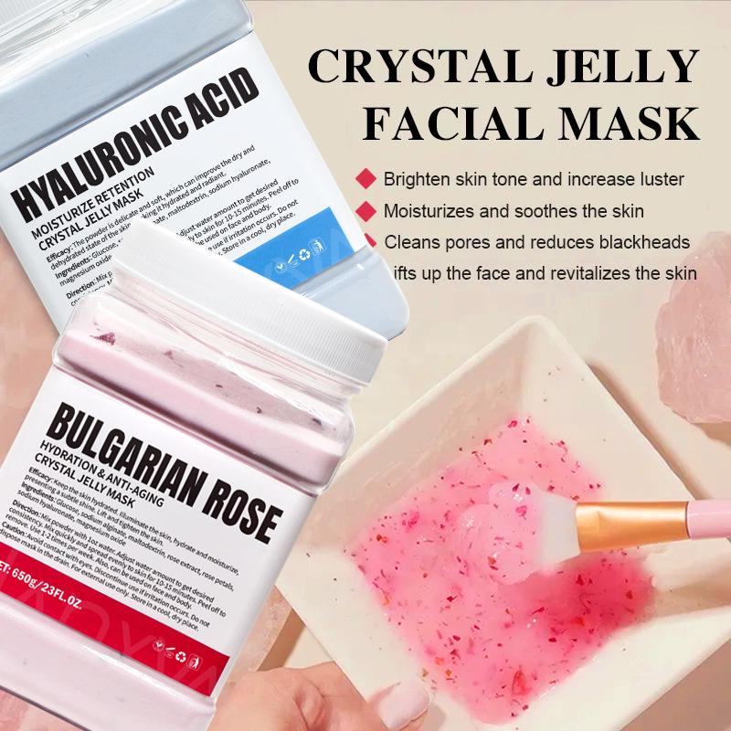 All Natural English Rose Petal Soft Mask Powder - 650g Crystal Jelly Moisturizing Formula