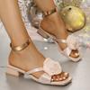 Mode Damen Sandalen 2025 Neue Designer Dekorationen Blume Schuh Accessoires Urlaubsstil Mode Sexy Sandalen Damenschuhe für Damen
