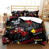 Monster Truck Bedding Set Duvet Cover Soft Microfiber Quilt Cover With 3D Cartoon Anime Print Design For Kids Teenagers Adults