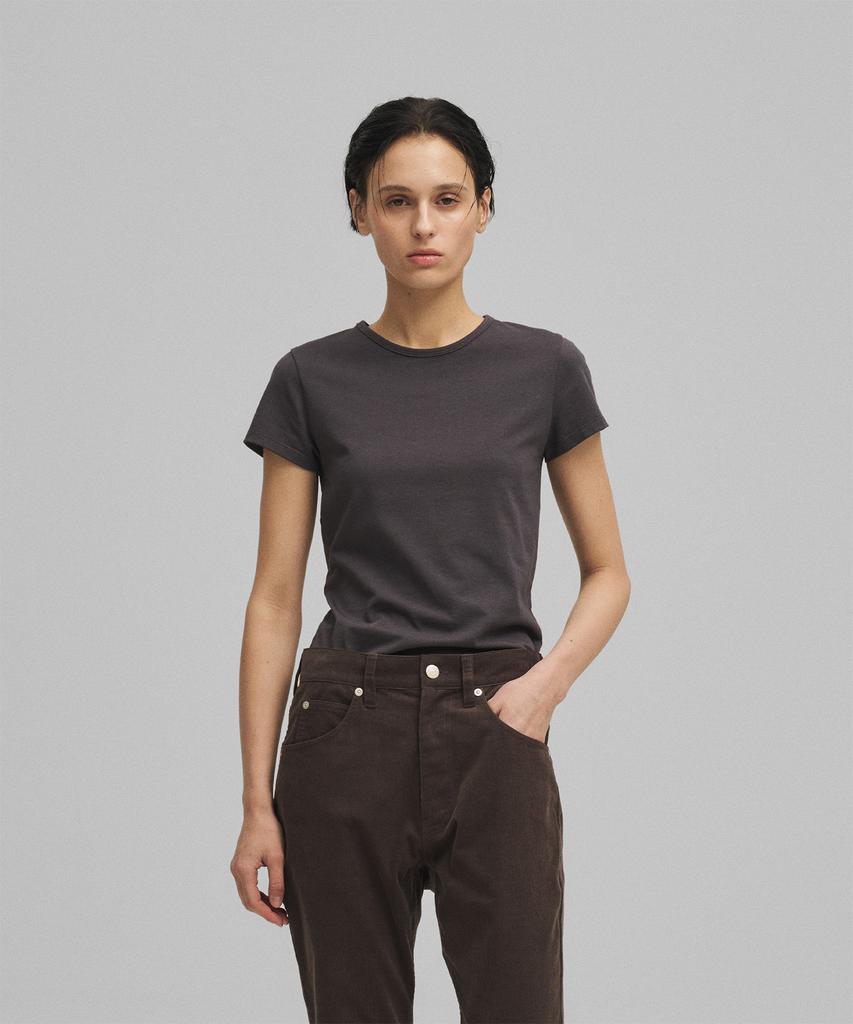 ANOTHER OFFICE WOMEN W. Stretch Slimfit Tee (Charcoal)