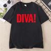 Cotton Men Women DIVA T Shirts Graphic Unisex Tshirt Streetwear Funny Trendy Y2K T-shirt 90s Cotton Short Sleeve Womans Clothes