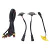 Vehicle Appearance Daytime Running Lights, Four ABS Grille Units with One-to-Four Harness for 12V Lighting Projects