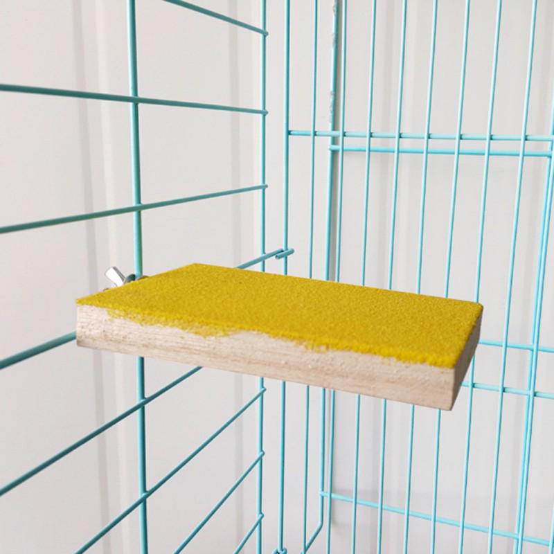 Pet Supplies Bird Stand Platform Playground Natural Wood Paw Grinding Clean for Parrots Cage Tool