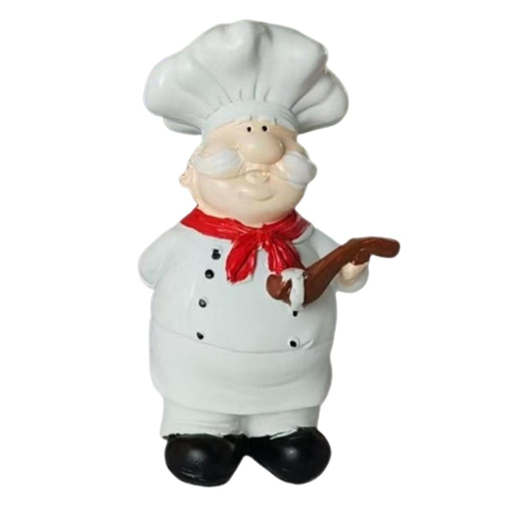 Chef Resin Figurine Ornament Modern Decorative Collectible Decor for Table Kitchen Counter