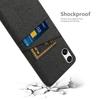 For Sony Xperia 10 VI Case Cloth Fabric + Hard PC Phone Cover with Dual Card Slots Anti-Fingerprint