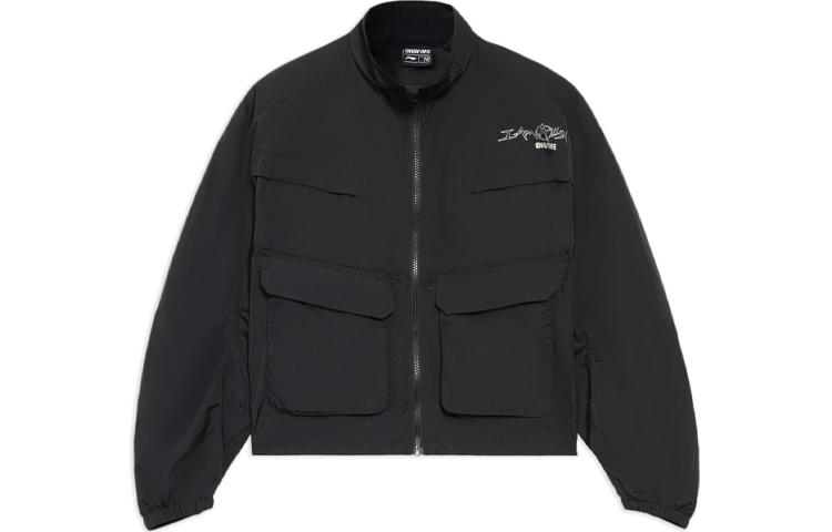 Li Ning Jackets Women s Black Stand Collar Moderate Other AFDS086-3 XXL