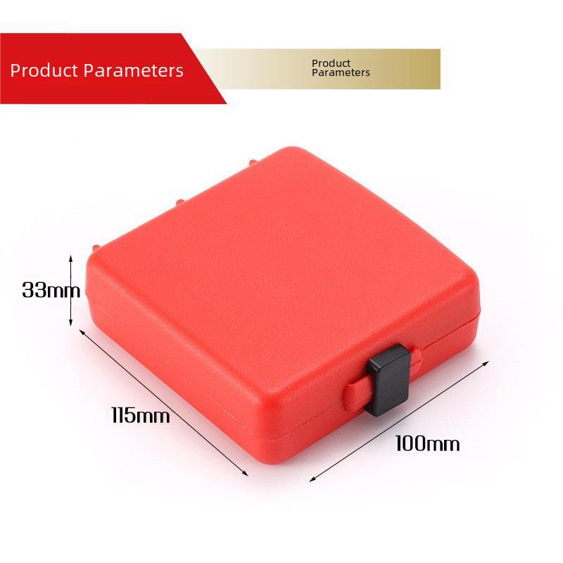 13-Piece Red Plastic Box Set of Metric, British, and American Hexagonal Handle Composite Taps for Drilling, Tapping, and Chamfering