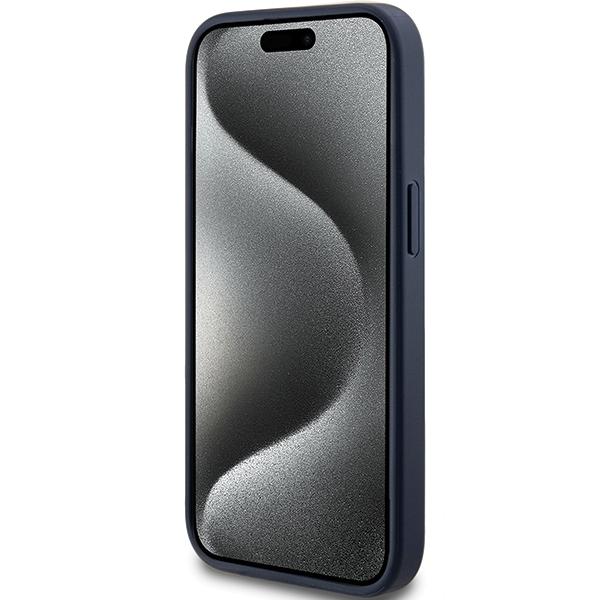 Guess Guhcp15Mpg4Gpb Iphone 15 Plus / 14 Plus 6.7 Niebieski/Blue Hardcase 4G Triangle Metal Logo