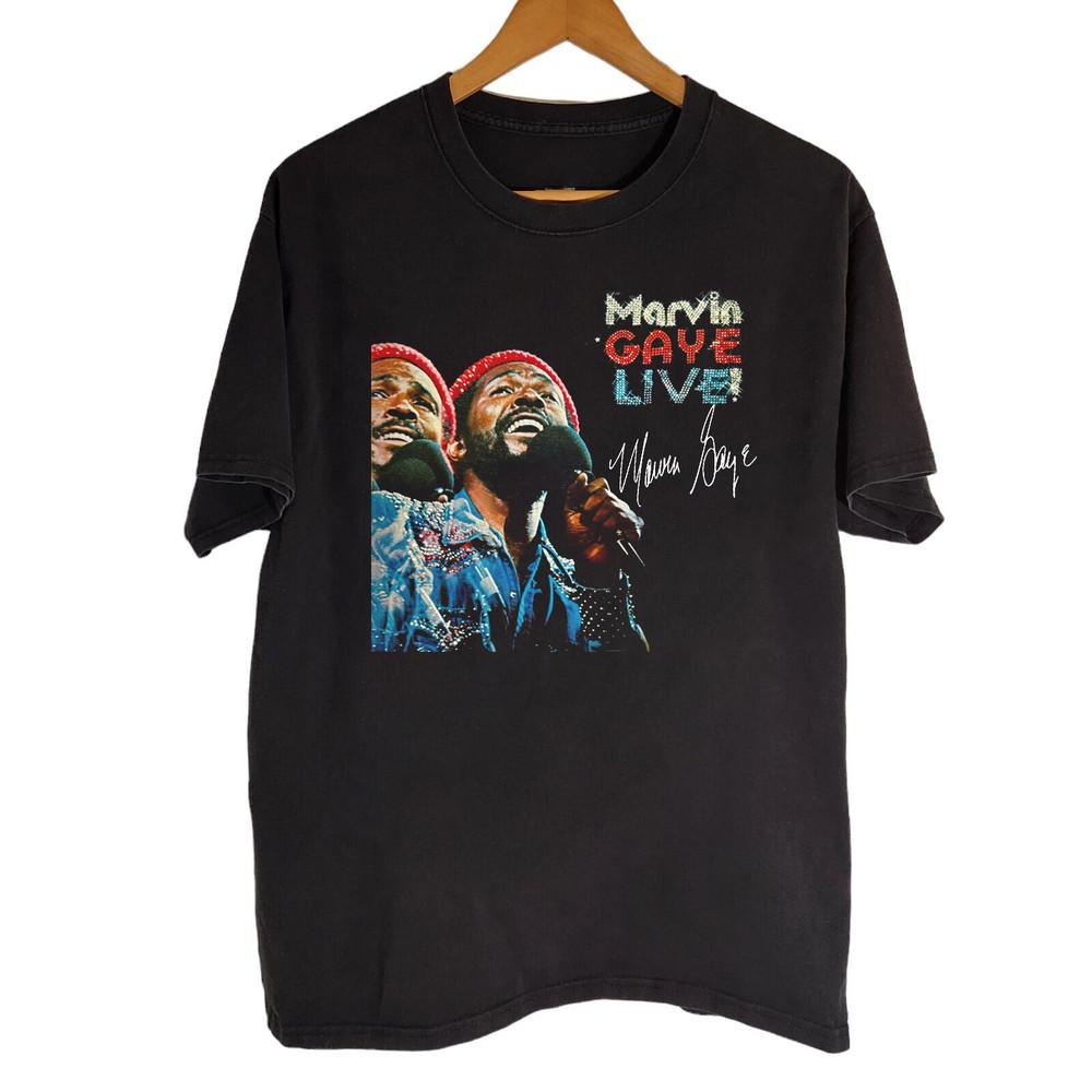 

NEW Marvin Gaye Live Signature T Shirt All Size S-5XL DS117 Unisex T-Shirt XXL