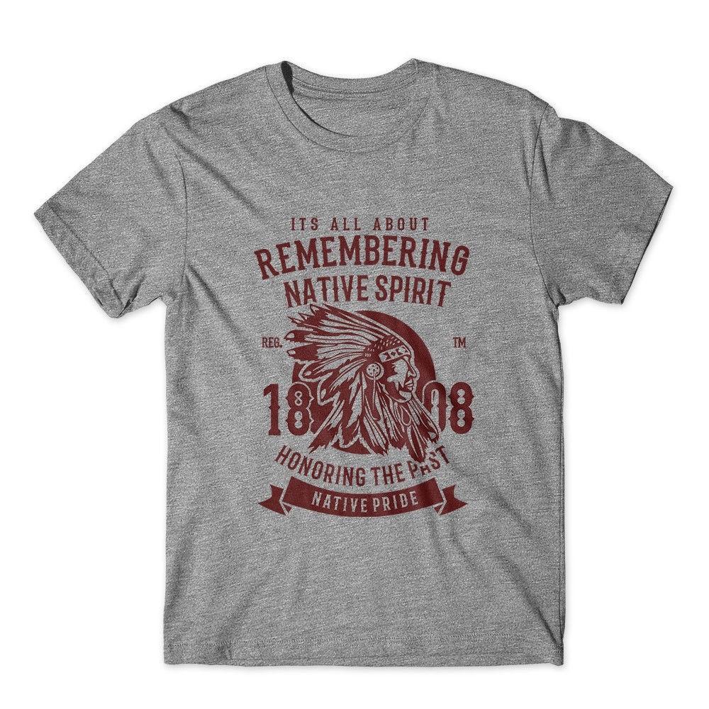 Remembering Native Spirit Tshirt Native American Tee 100% Cotton Premium Tee New