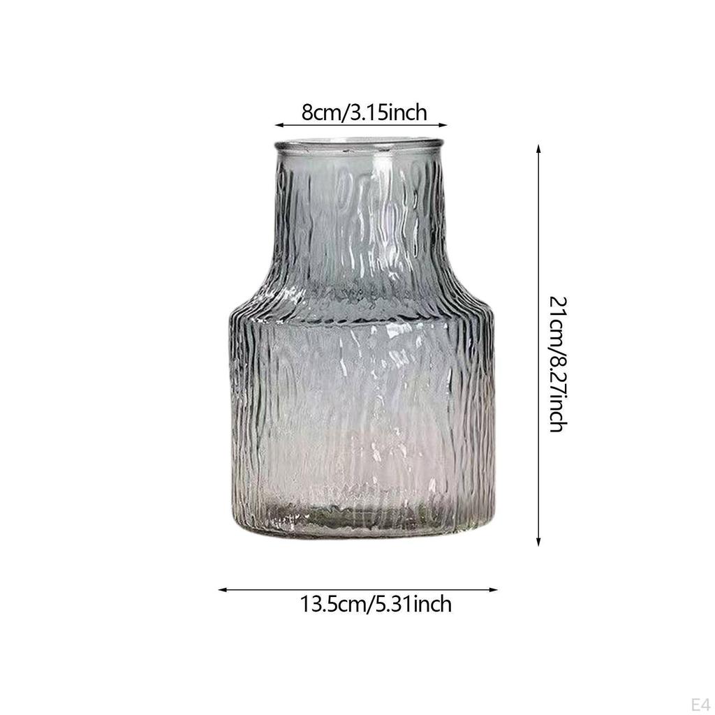 Glasblumenvase Knospe Kreative Hochzeitsmittelstücke Flasche Rundkrug für Bücherregal