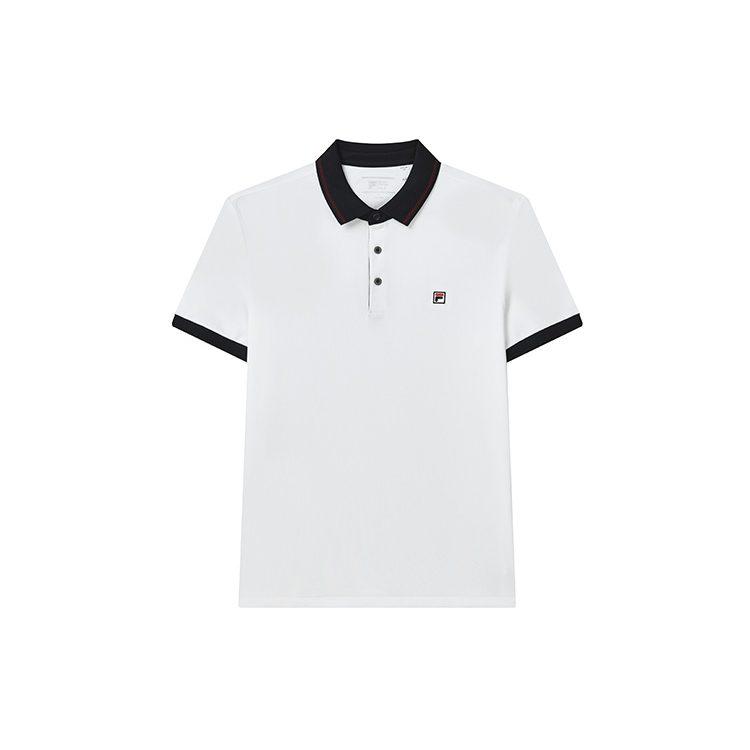Fila Polo Shirts Men's Standard White Polo Collar Moderate Straight Fit F11M231117FWT