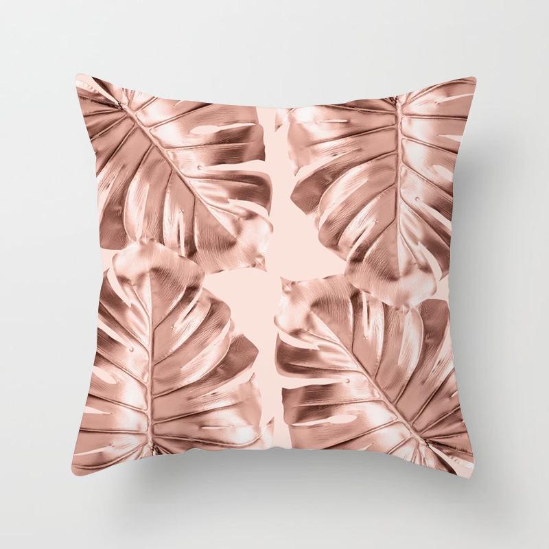 Popular Pink Marble Geometric Series Pillowcases, Home Fabric Sofa Cushion Covers